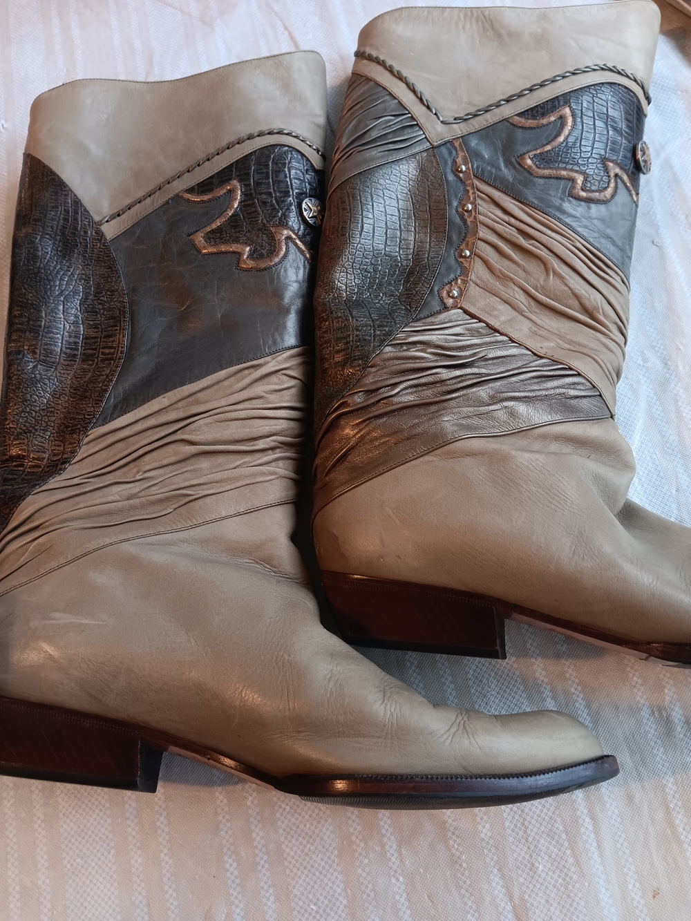 Womens rare vintage 80s/90s nordstrom slouch boots italian leather size 40.5